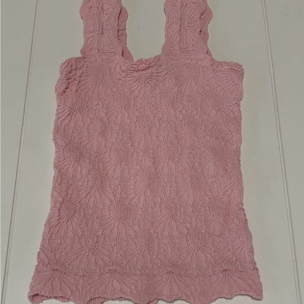 Altar'd State Pink Smocked Sleeveless Tank Top